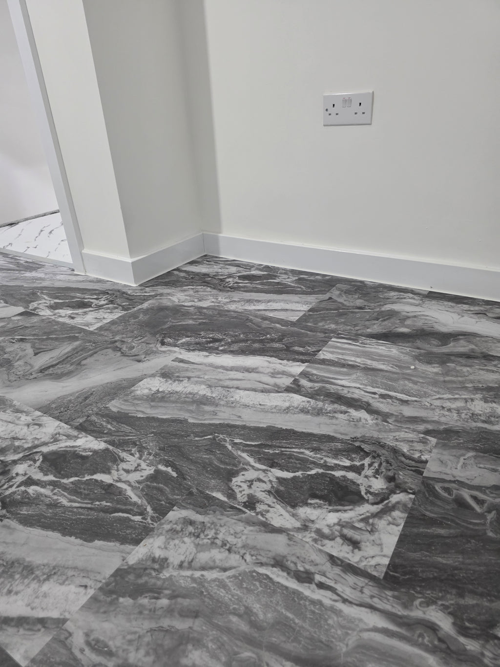 Dark Grey Marble stone effect SPC 9MM
