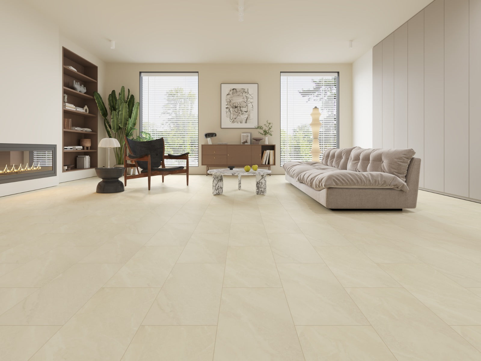 Beige stone effect 9MM